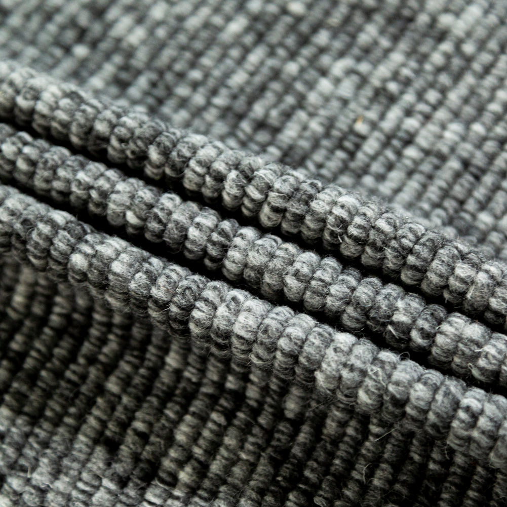 Italian Black and Gray Striped Chunky Wool Knit - Joann Fabrics