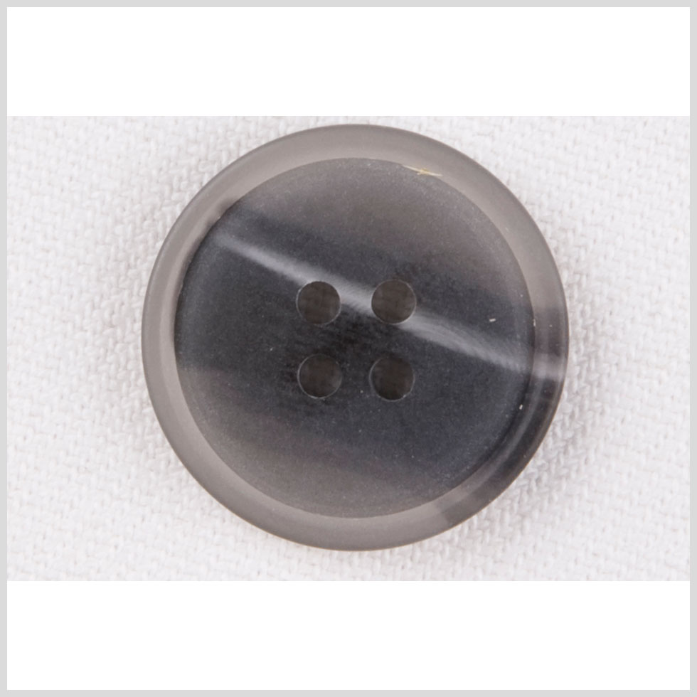 Plastic 4-Hole Button - 24L/15mm - Charcoal, Gray and White Streaks - Joann Fabrics