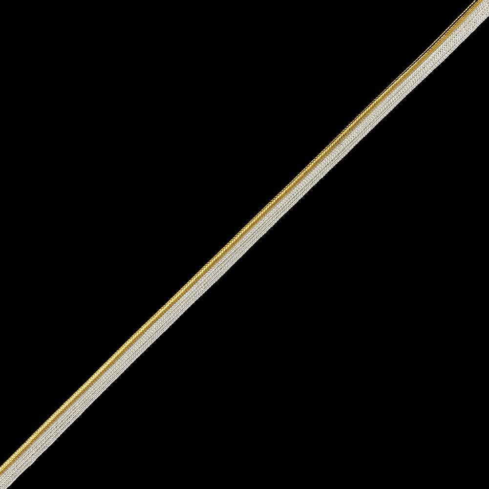 Metallic Gold Cord with Lustrous White Lip - 0.3