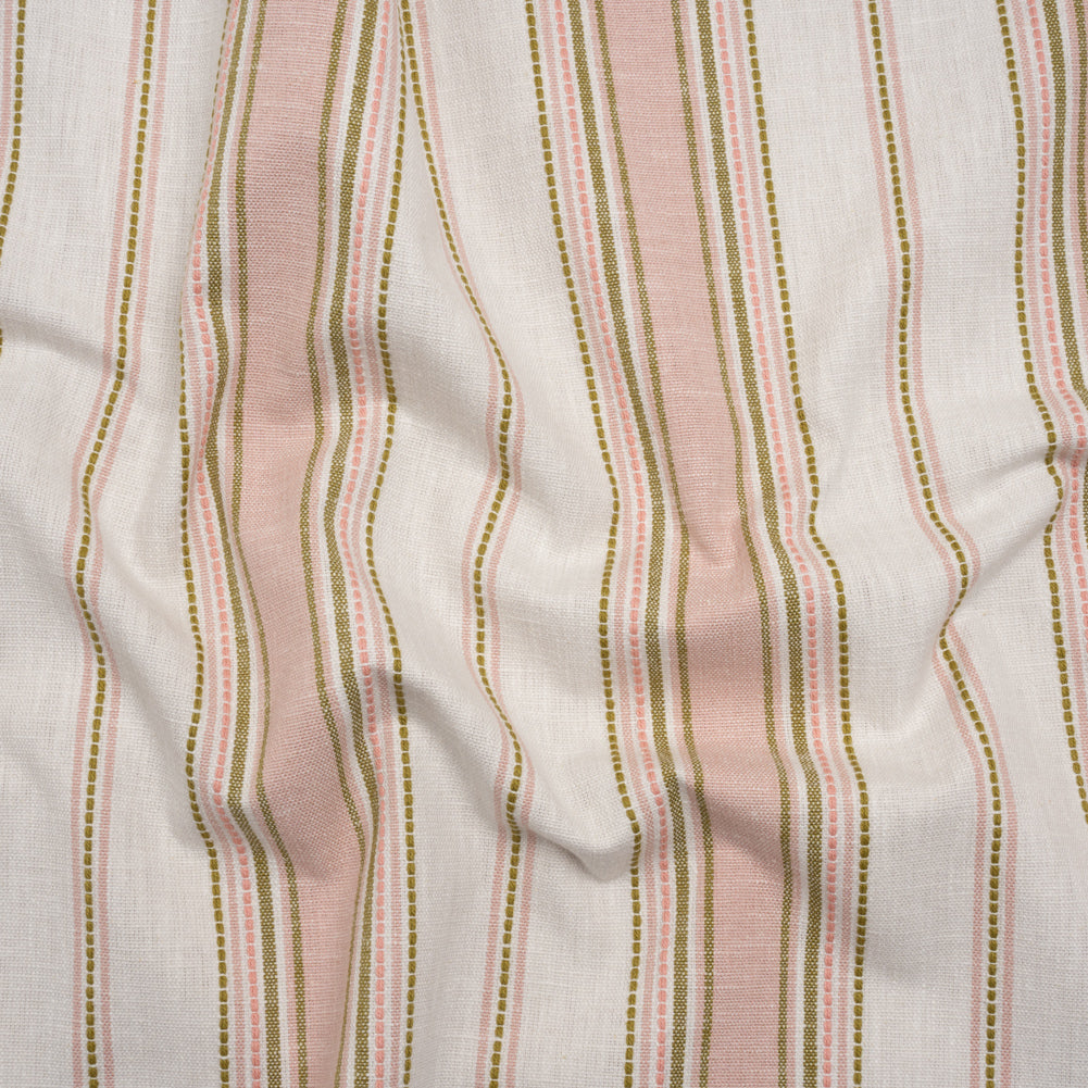 Cotton and Recycled Polyester Woven - Blush Tactile Stripes - British Imported - Joann Fabrics