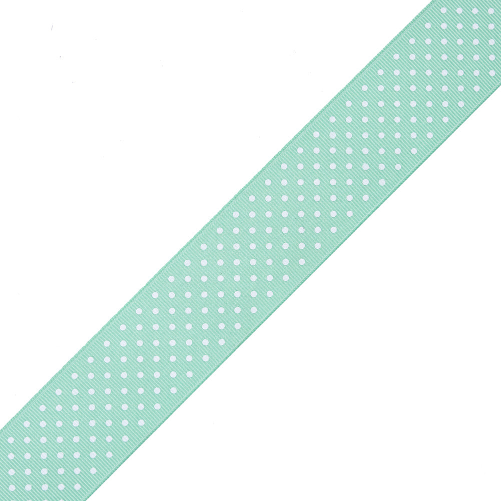 Mint Polka Dot Grosgrain Ribbon - Joann Fabrics