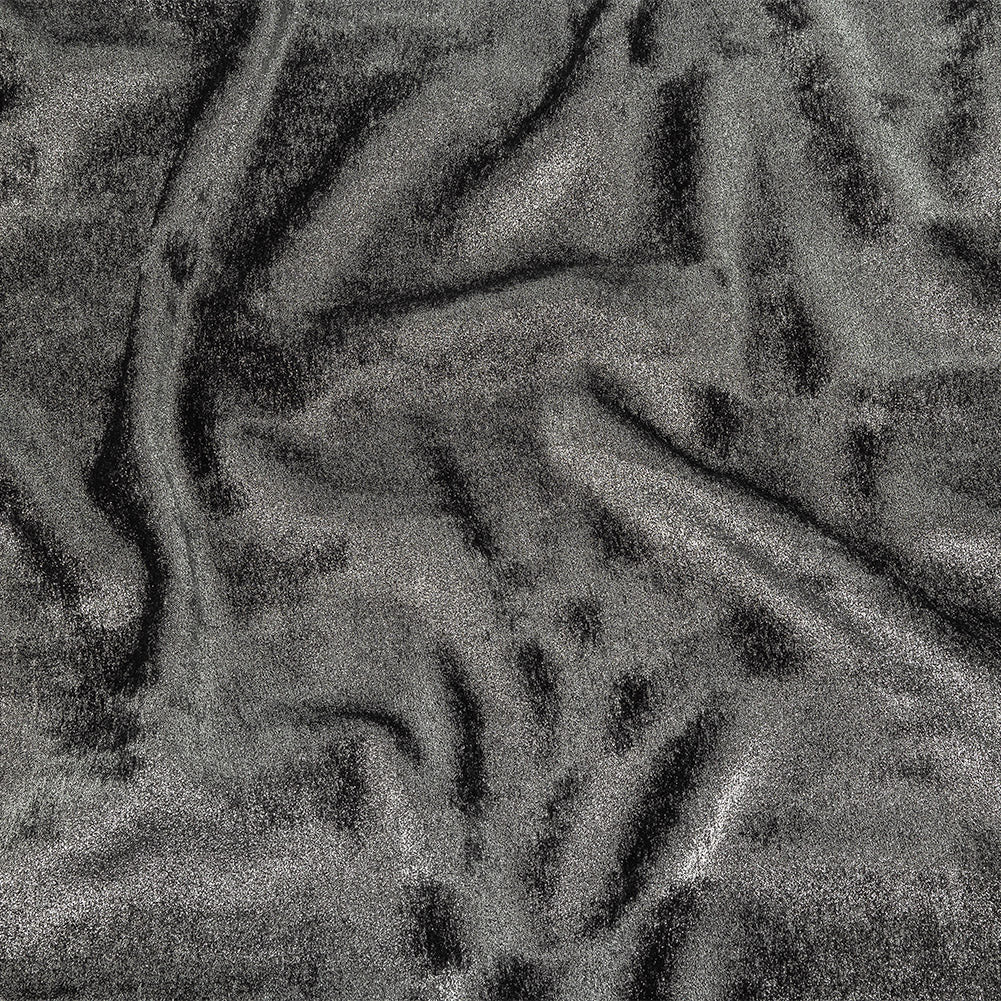 Drapey Metallic Polyester Woven - Silver and Black - Twinkle Stars Collection - Joann Fabrics