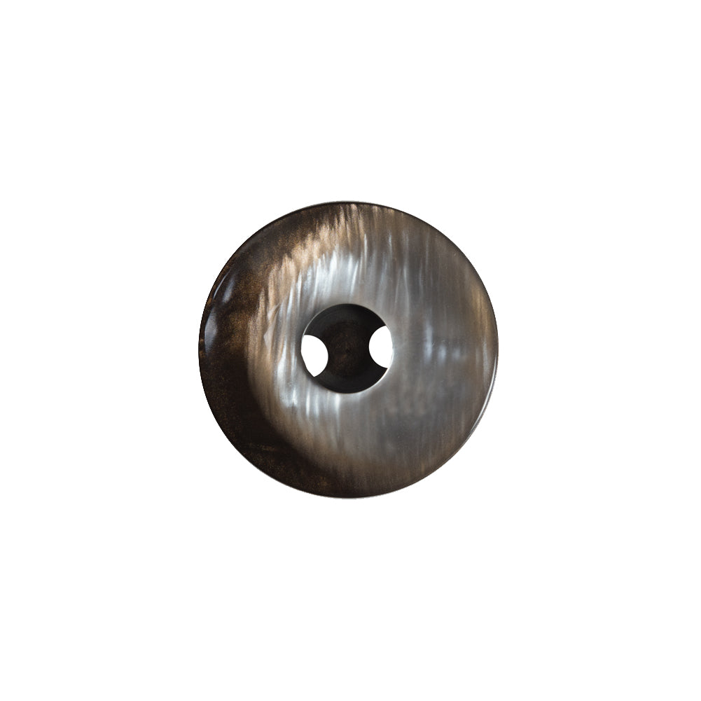 Italian Black and Copper Iridescent 2-Hole Button - 28L/18mm - Joann Fabrics