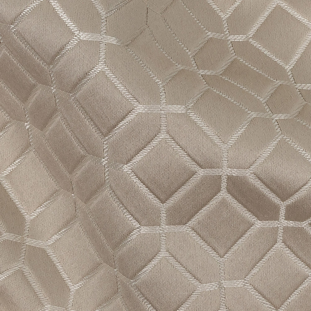 Polyester Jacquard - Champagne Tiled Geometric - British Imported - Joann Fabrics