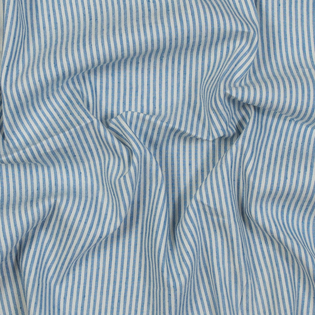 Stretch Linen Woven - Striped Blue - Asturias Collection - Joann Fabrics