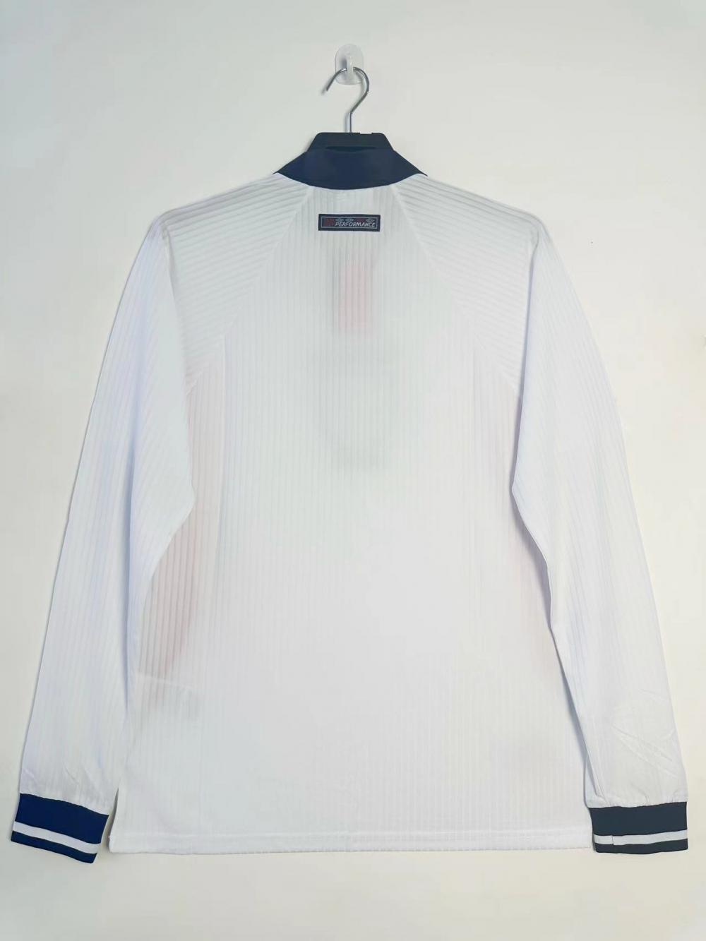 1998 Retro Long Sleeve England Home Soccer Jersey 1:1 Thai Quality