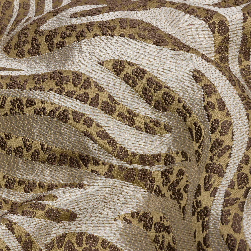 Drapery Jacquard - Jute Animal Stripes and Spots - British Imported - Joann Fabrics