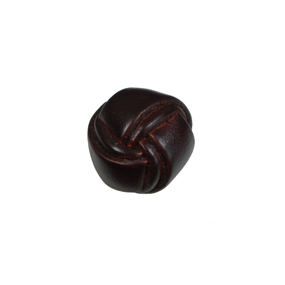 Antique Brown Knotted Leather Button - 24L/15mm - Joann Fabrics