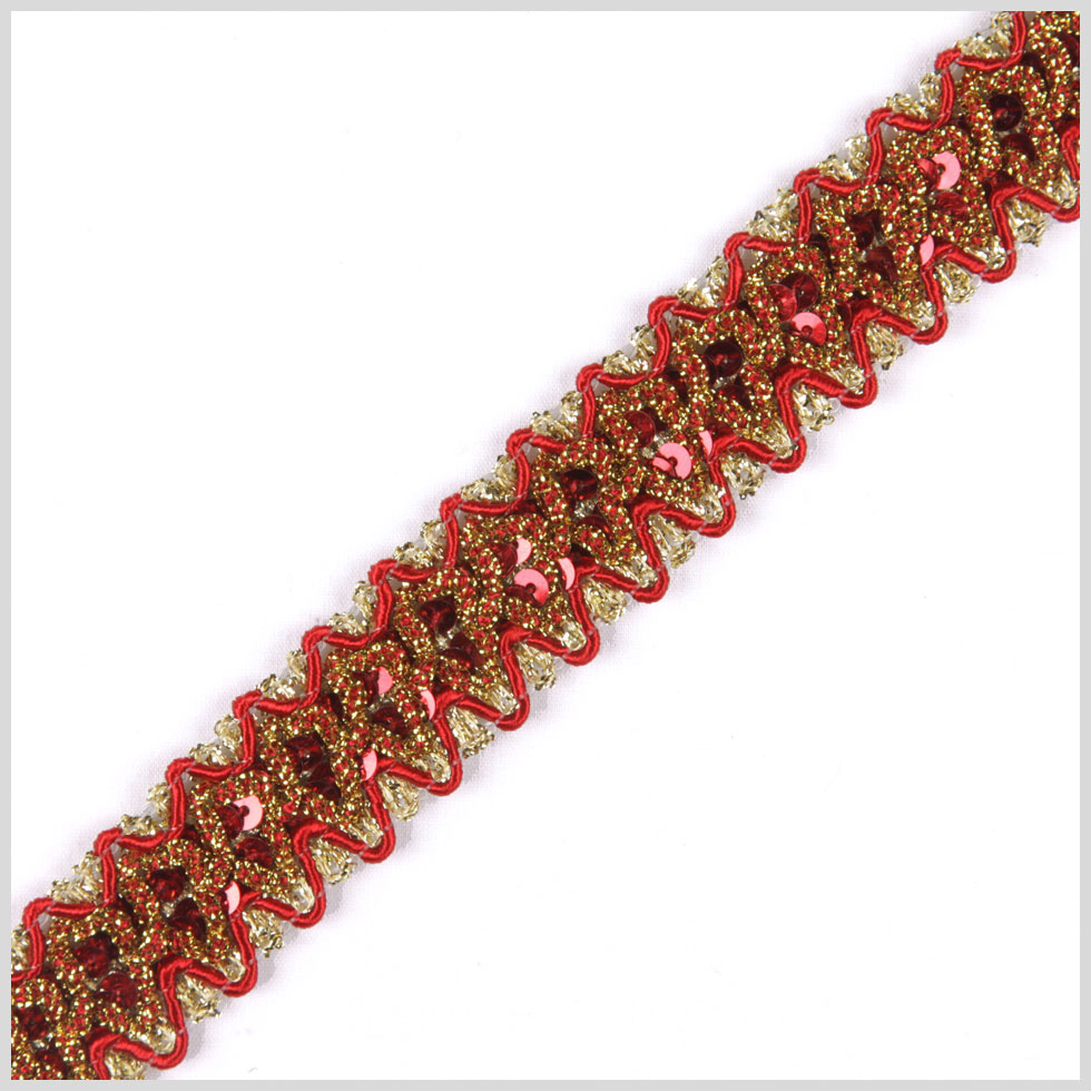 Antique Gold/Red Fancy Sequin Trim - Joann Fabrics