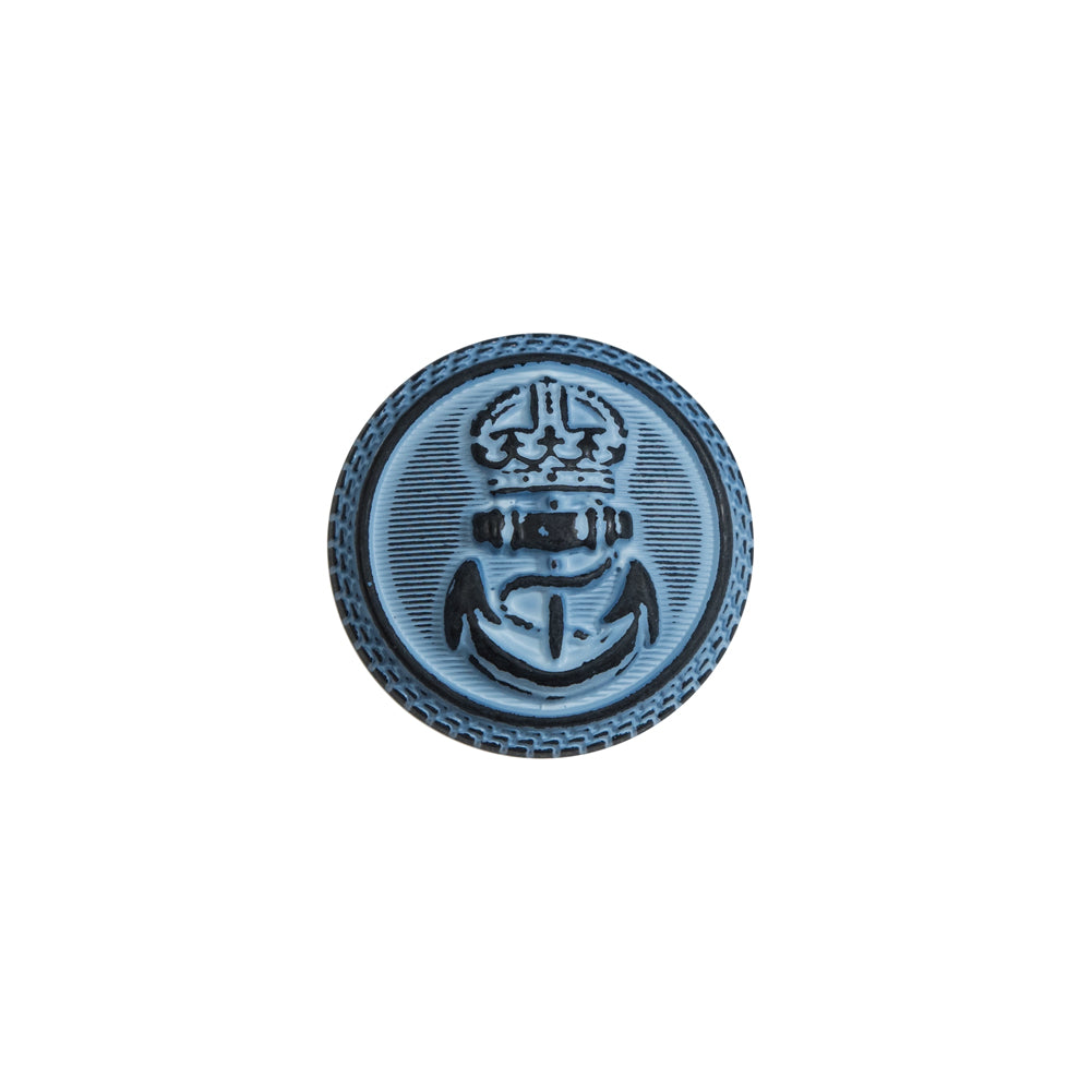 Italian Blue and Navy Anchor Shank Back Button - 24L/15mm - Joann Fabrics