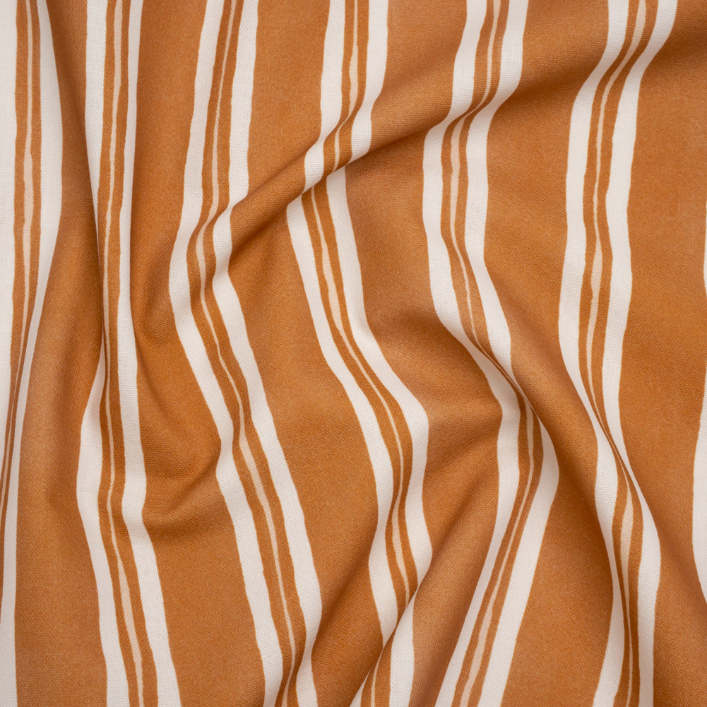 Brushed Cotton and Linen Canvas Print - Marmalade Painted Stripes - British Imported - Joann Fabrics