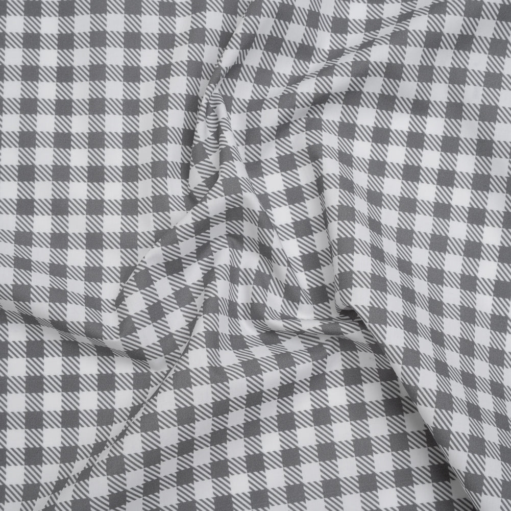 Cotton Shirting - White and Gray Faux Twill Check - Deadstock - Joann Fabrics