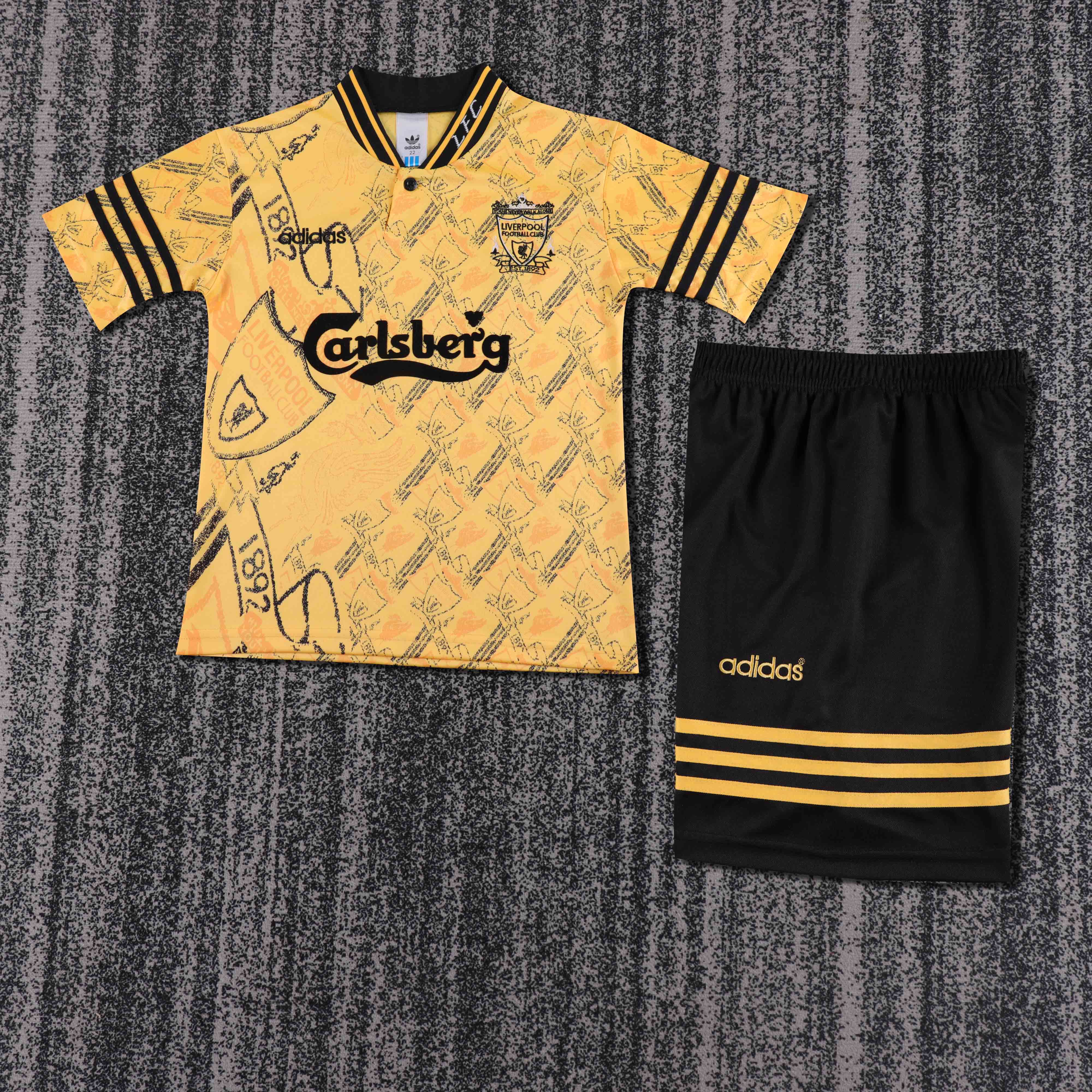 1994-1996 Retro Liverpool Third Away Football Jersey 1:1 Thai Quality Kids Size