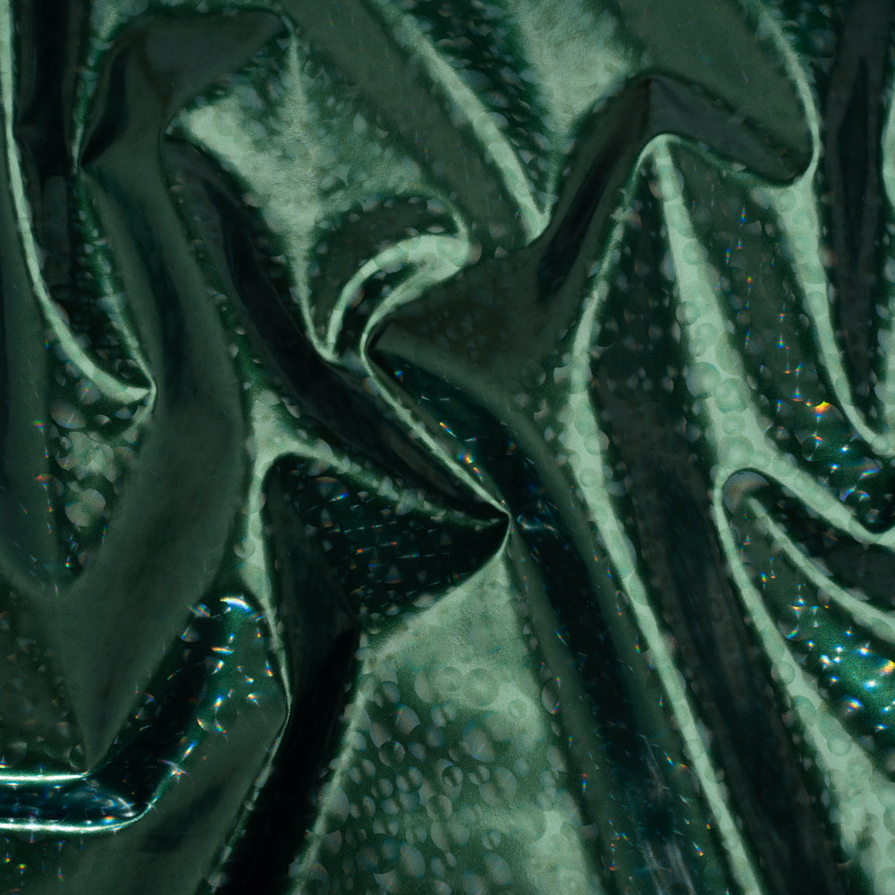 3D Holographic Vinyl - Forest Green Bubble Dots - Lynn Collection - Joann Fabrics
