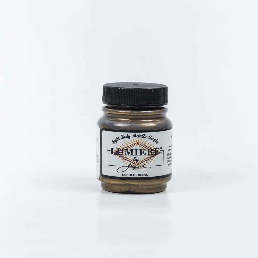 Jacquard Lumiere Textile Paint - 548 Old Brass - Light Body Metallic Acrylic - Joann Fabrics