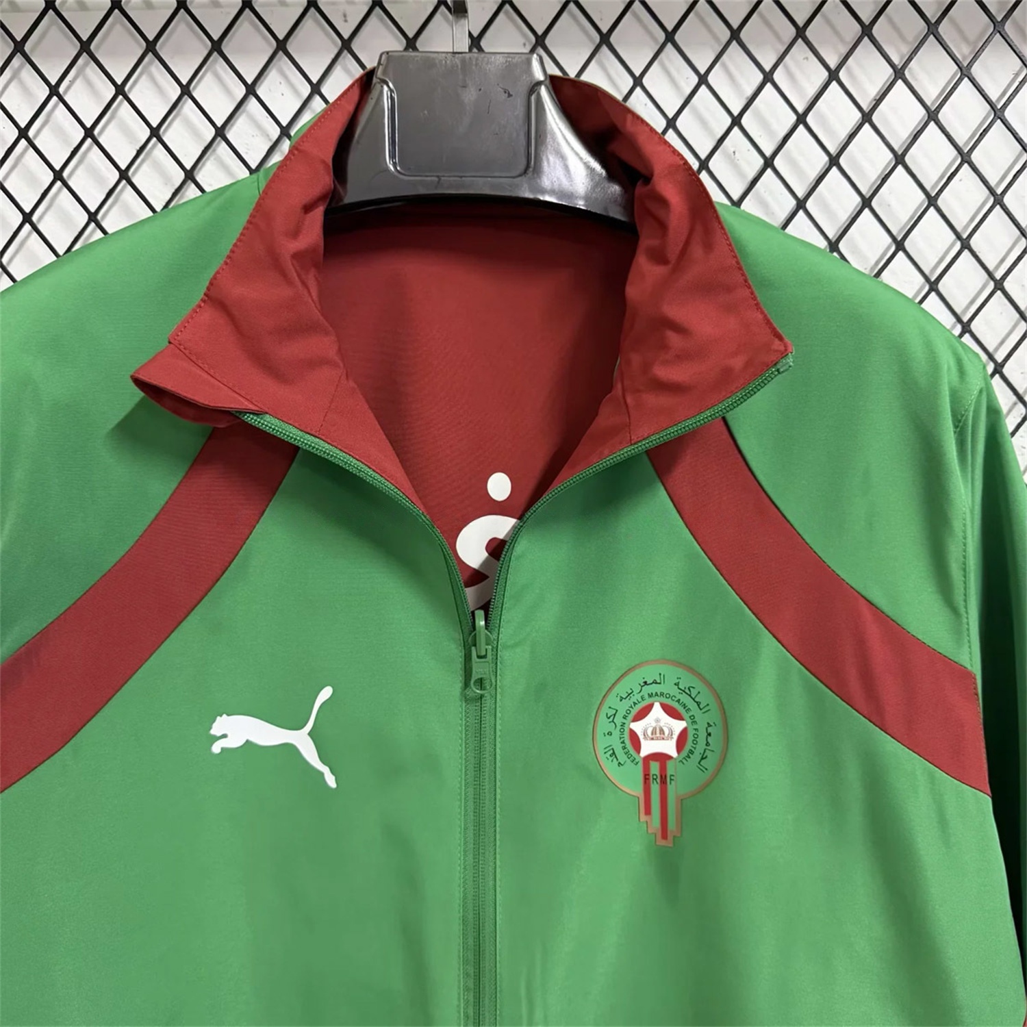 Morocco 2026 Pre-Match Double Sided Reversible Windbreaker - Red - UnitedFutballJersey