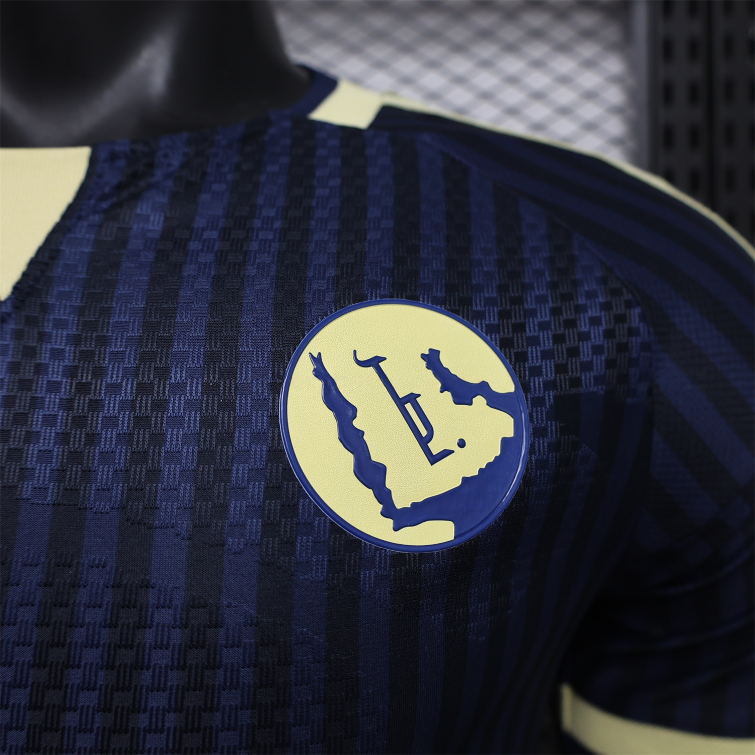 Al Nassr Riyadh Victory 26-27 Away Navy Blue With Sponsors Jersey - Player Version - UnitedFutballJersey