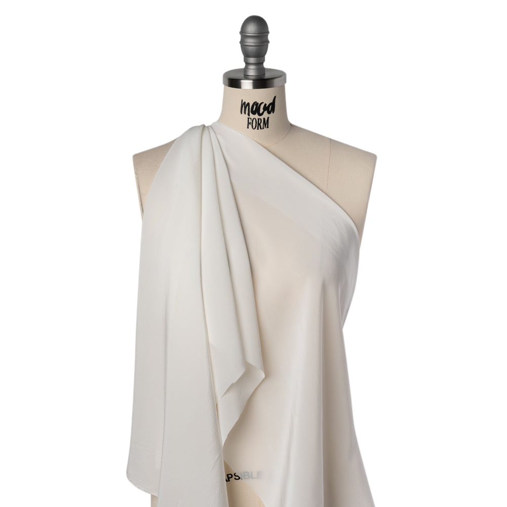 Silk Crepe de Chine - White - Famous Australian Designer Deadstock - Joann Fabrics