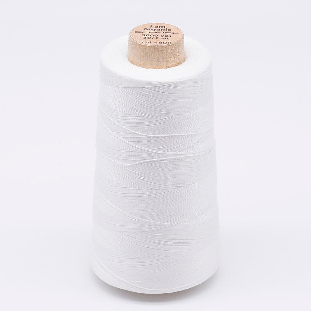 SCANFIL® 30wt Organic Pima Cotton Thread 3000 yd Cone - 4800 Bright White - Joann Fabrics