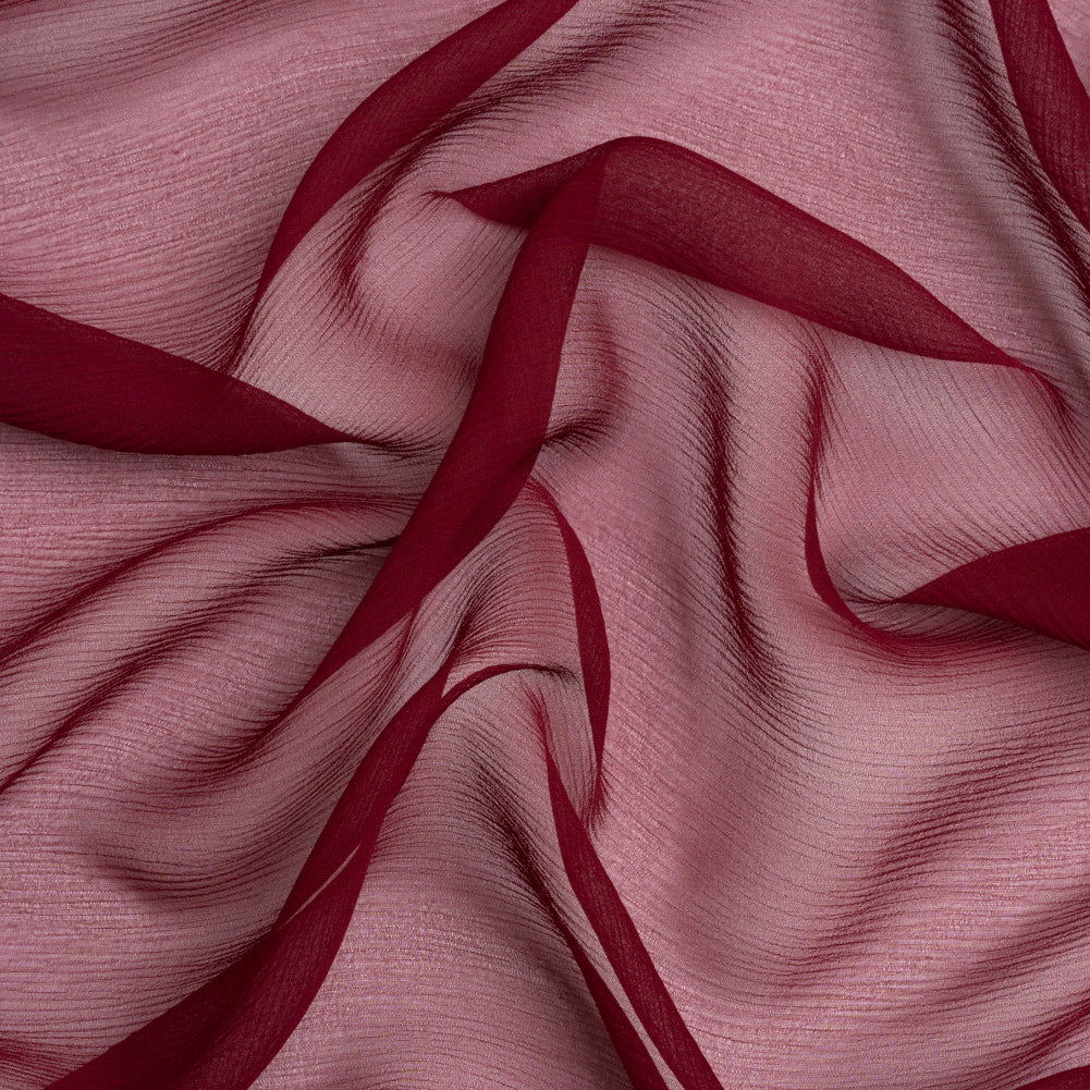 Crinkled Silk Chiffon - Maroon - Premium Collection - Joann Fabrics