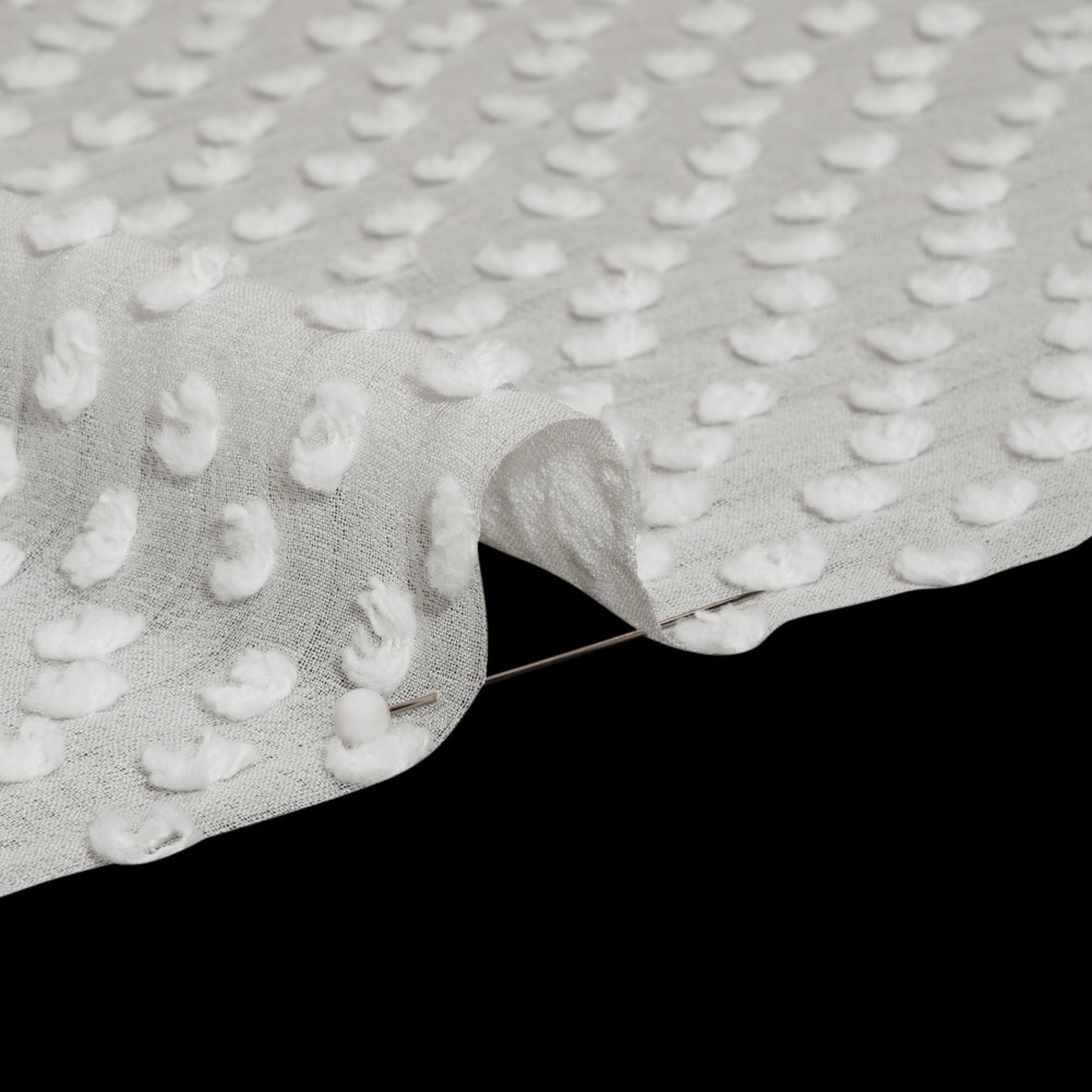 Famous Australian Designer Off White Silk Swiss Dot - Joann Fabrics