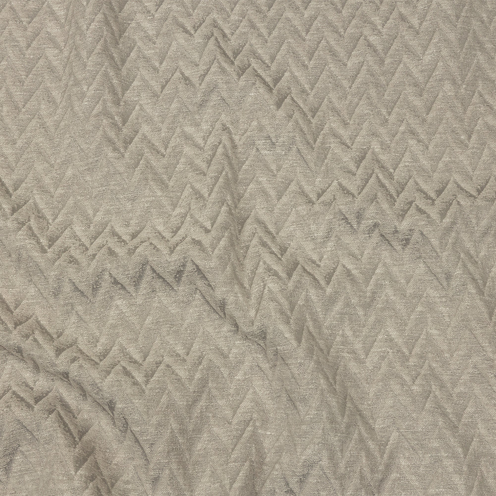 Cotton and Recycled Polyester Drapery Jacquard - Silver Distressed Zig Zags - British Imported - Joann Fabrics