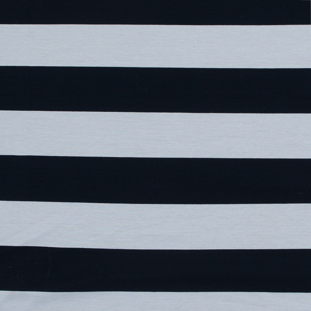 Navy and White Awning Striped Knit Pique - Joann Fabrics