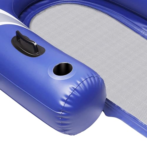 Inflatable Pool Float Lounge Chair, Fast Inflation Floating Adult for ...