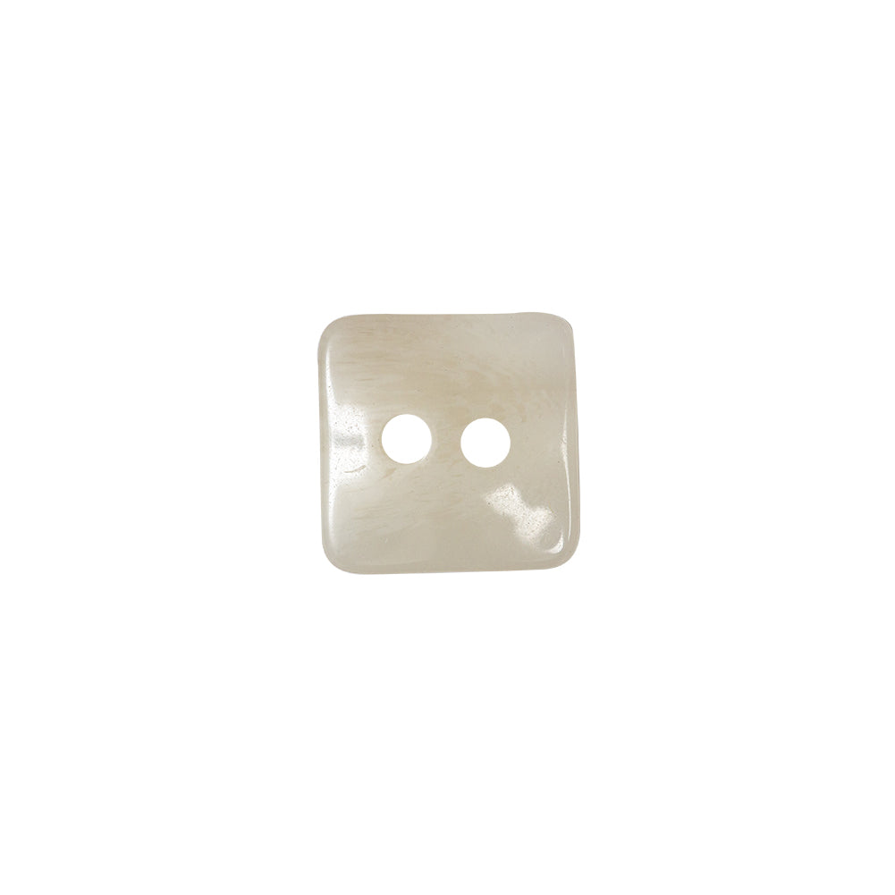 Tofu and White Swirl Semi-Translucent Two-Hole Square Plastic Button - 24L/15mm - Joann Fabrics