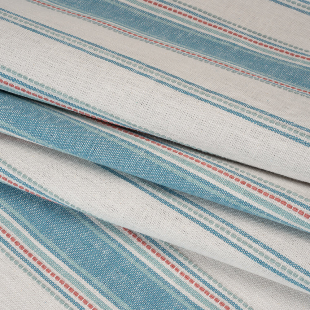 Cotton and Recycled Polyester Woven - Denim Tactile Stripes - British Imported - Joann Fabrics