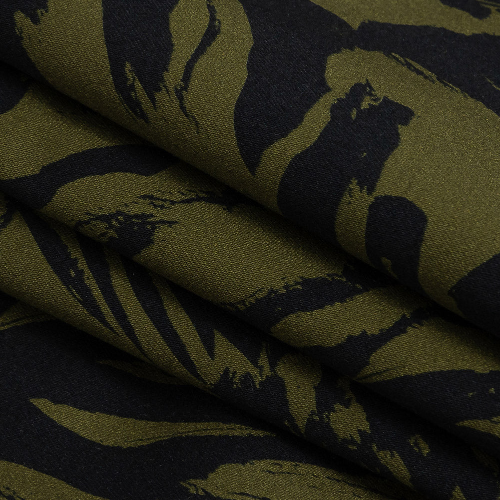 Stretch Cotton Sateen - Olive Zebras and Stripes - Marajo Print - Mood Exclusive Rio Collection - Joann Fabrics