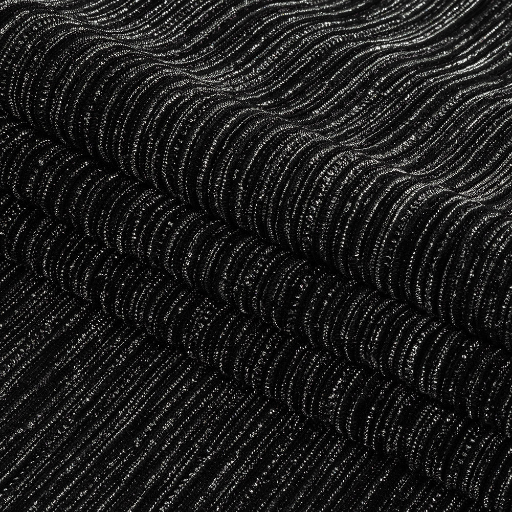 Metallic Plisse - Silver and Black - Joann Fabrics