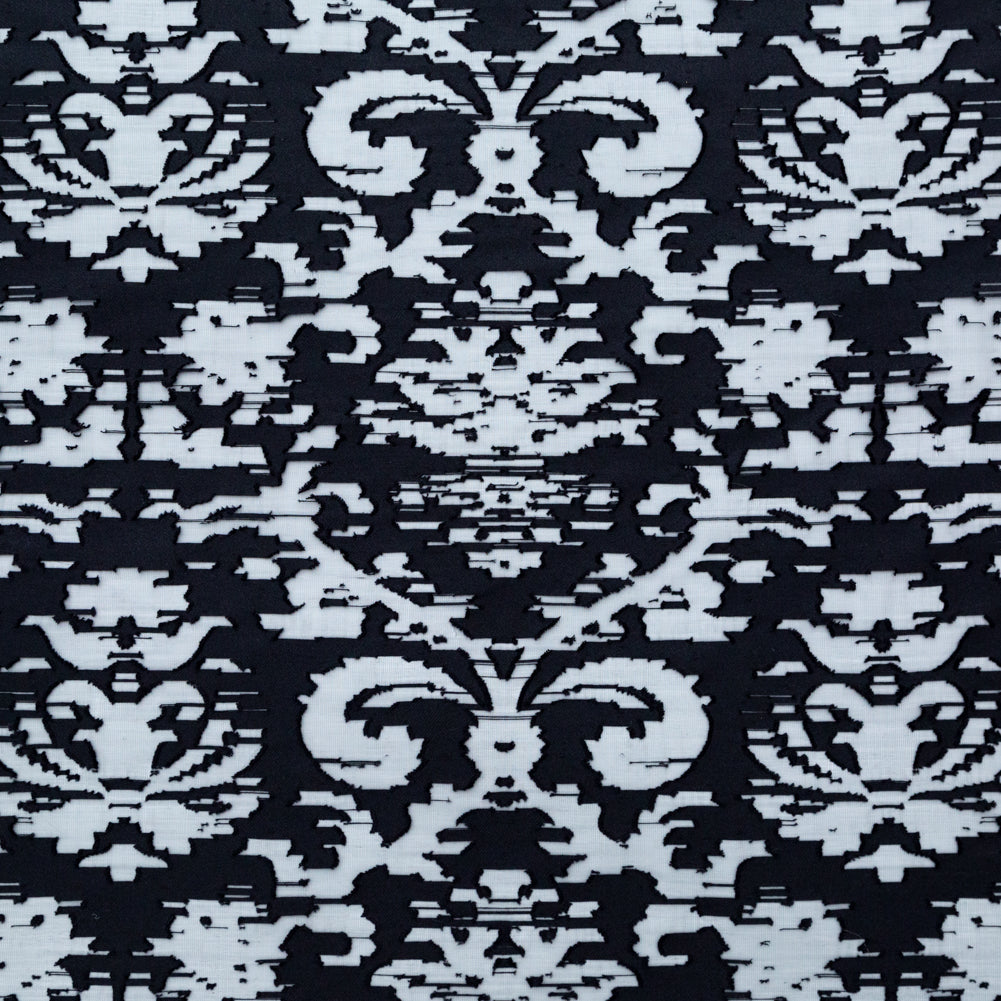 Shimmering Black Abstract Organza Burnout - Joann Fabrics