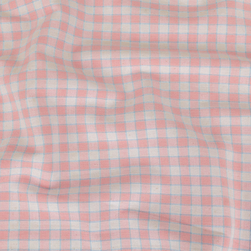 Baby Pink and Blue Checked Handwoven Cotton - Joann Fabrics