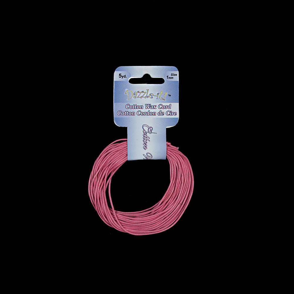 Dazzle-It Neon Pink Cotton Wax Cord - 1mm - Joann Fabrics