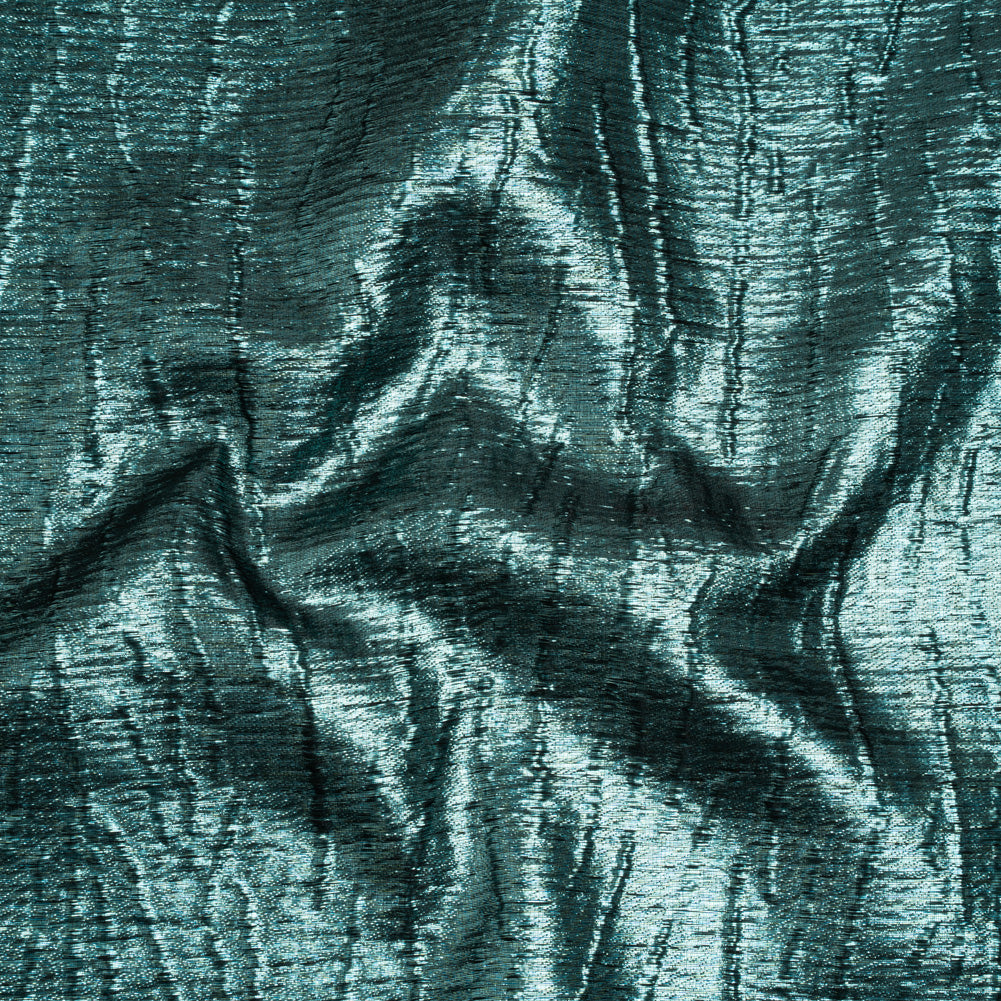 Metallic Brocade - Muted Teal Subtle Wrinkles - Kylie Collection - Joann Fabrics