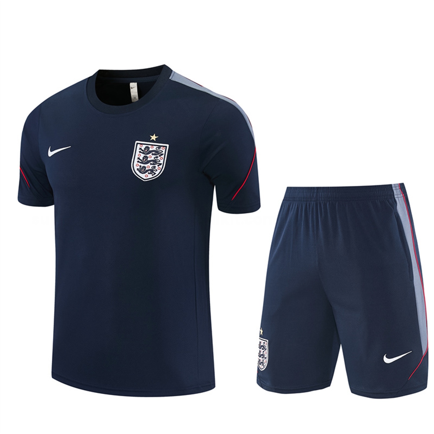 England 2026 Short-Sleeve Training Set - Dark Blue Top & Dark Blue Pants - UnitedFutballJersey
