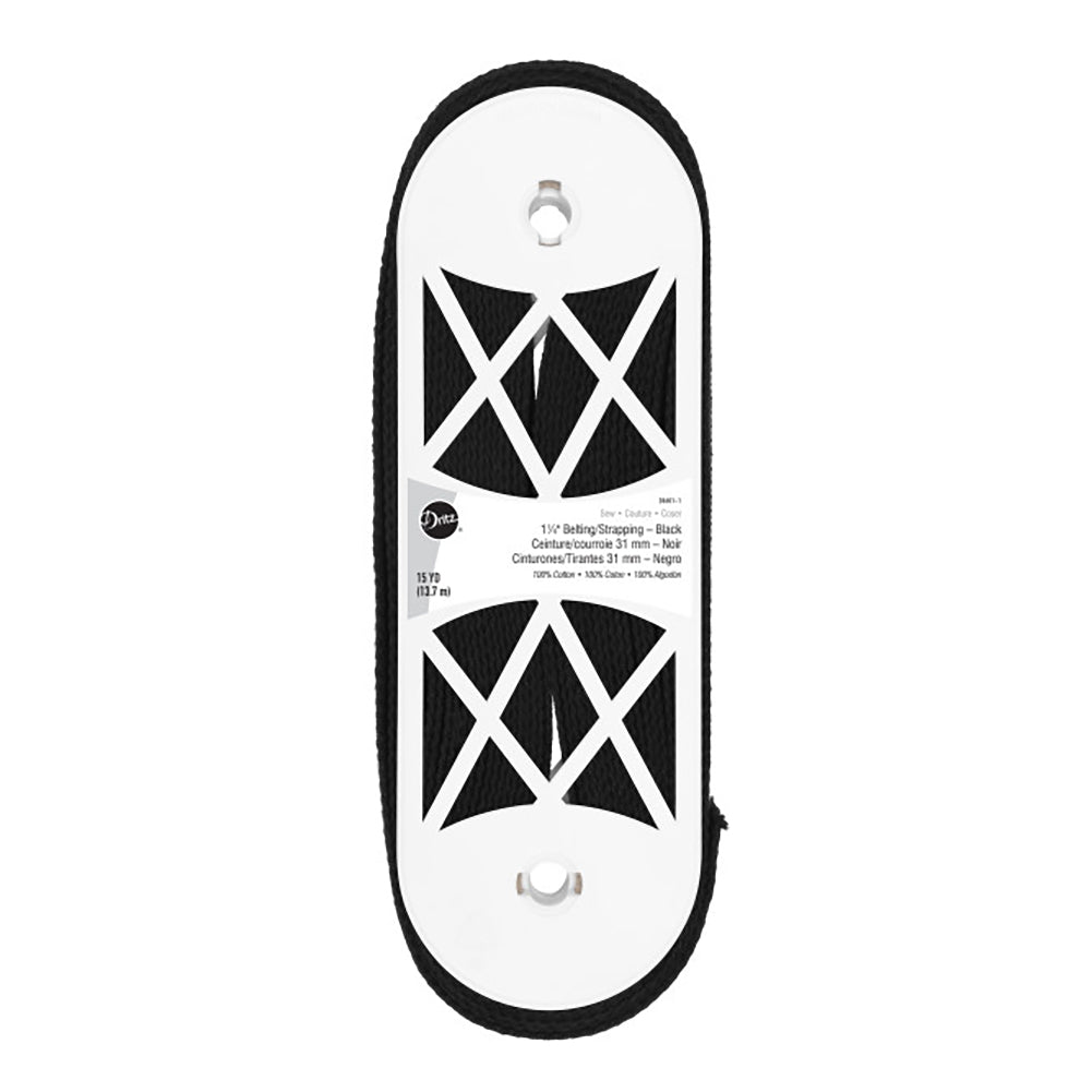 Dritz Cotton Belting/Strapping - Black - 1.25