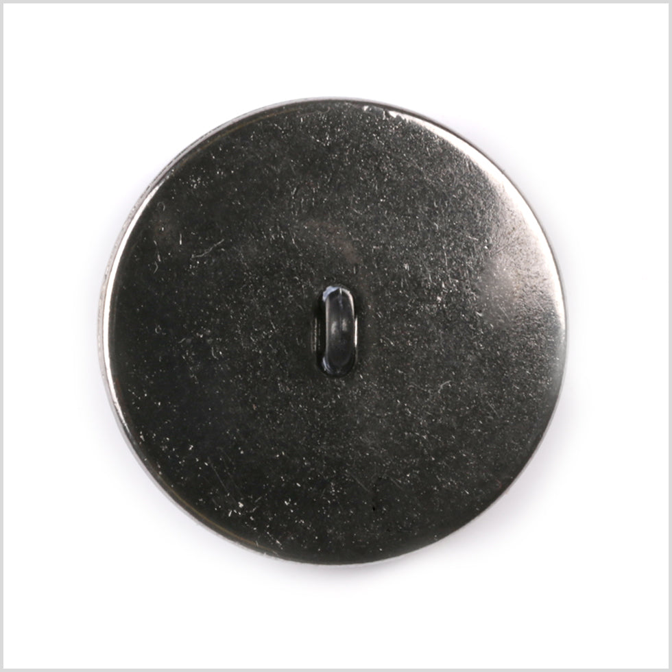 Shank Back Zamac Button - 44L/28mm - Faded Black with Silver Metal Rim - Joann Fabrics