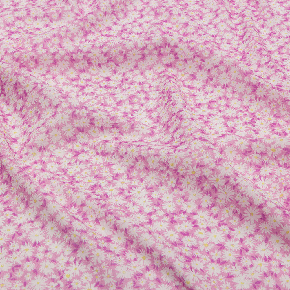 Cotton Voile - Pink and White Floral - Sunday in the Park Print - Mood Exclusive Secret Garden Collection - Joann Fabrics