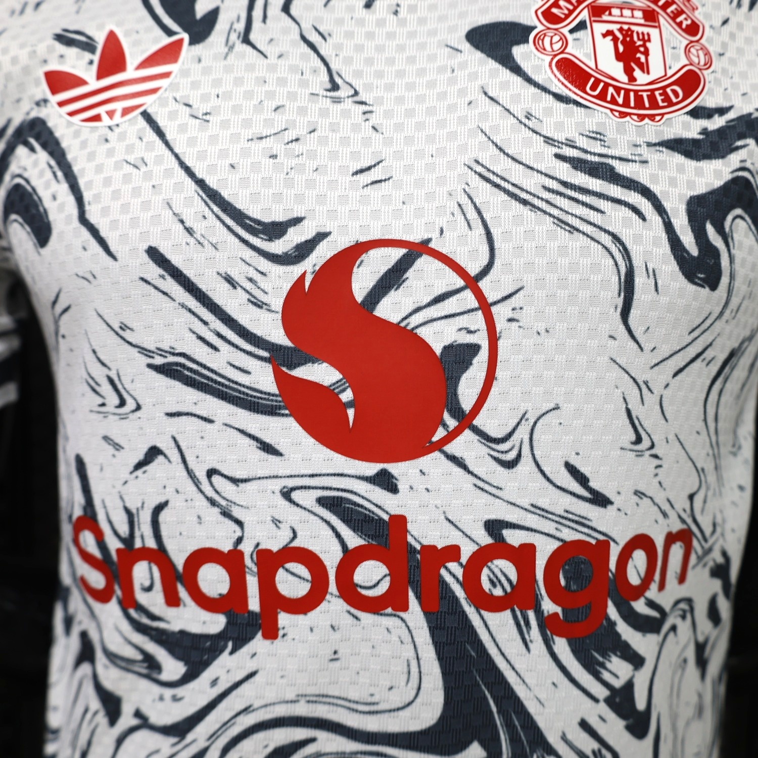 Manchester United 26-27 White Black Marble Special Jersey - Player Version - UnitedFutballJersey