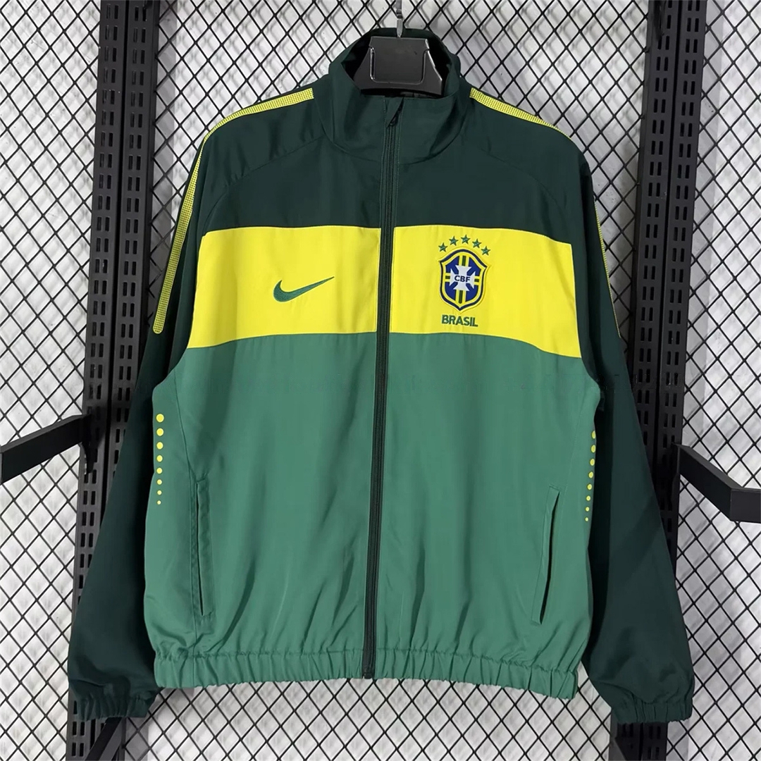 Brazil 2026 Windbreaker Jacket - Green And Yellow - UnitedFutballJersey