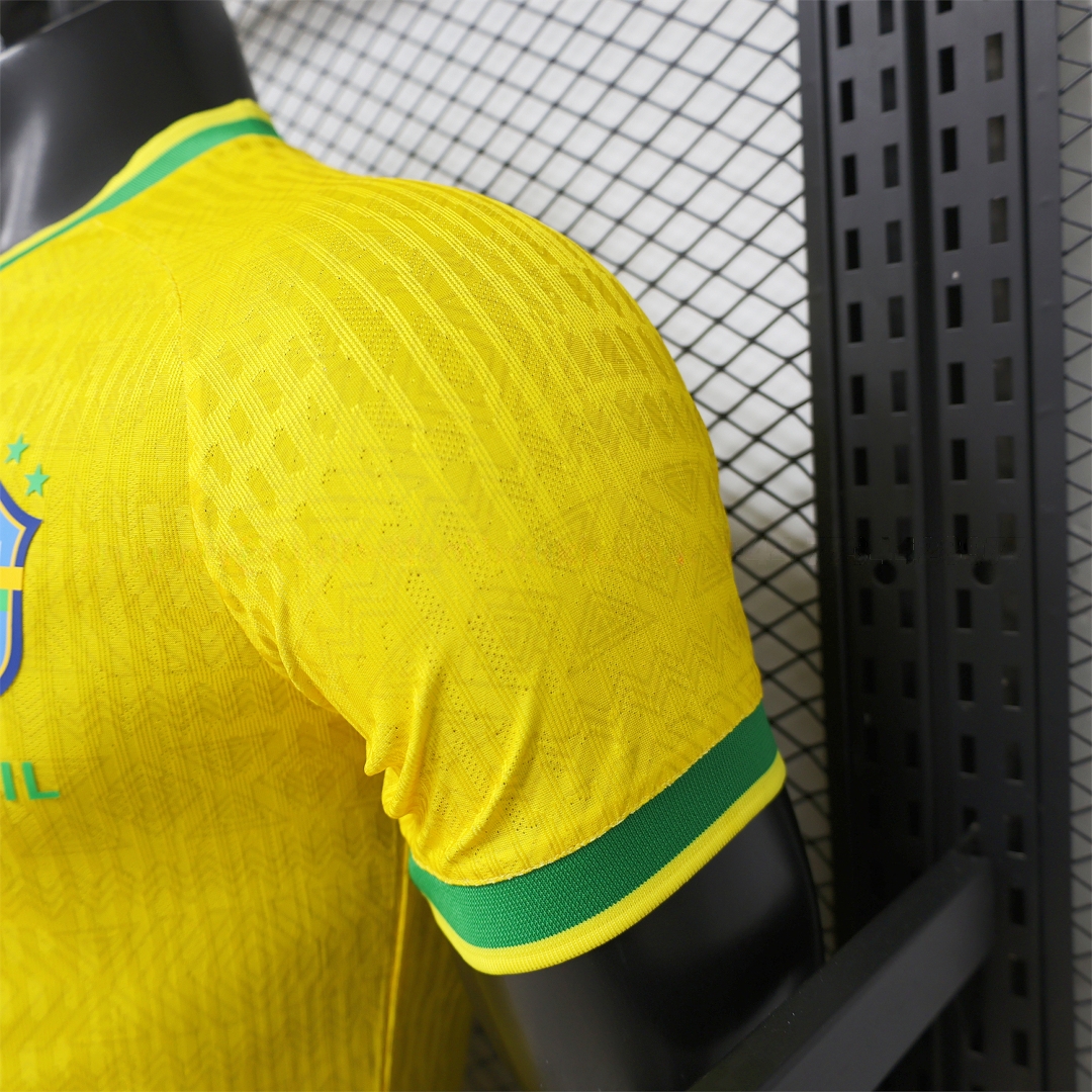 Brazil 2026 Green Edge Yellow Special Jersey - Player Version - UnitedFutballJersey