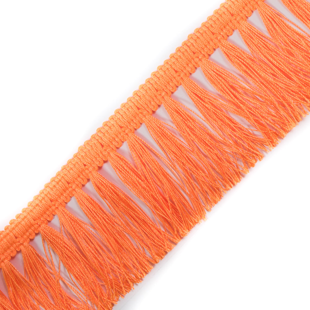 Italian Neon Orange Tassel Fringe - 2.5