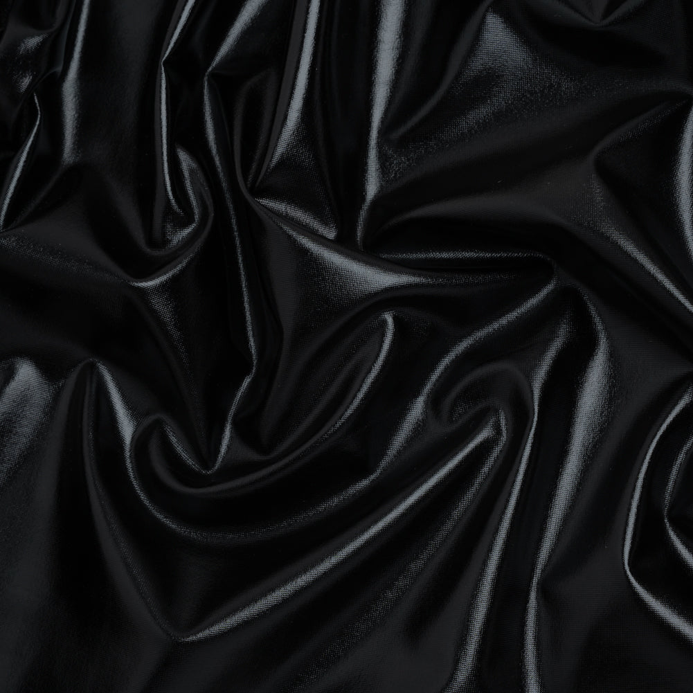 Metallic Foiled Polyester Jersey Knit - Black - Amalthea Collection - Joann Fabrics