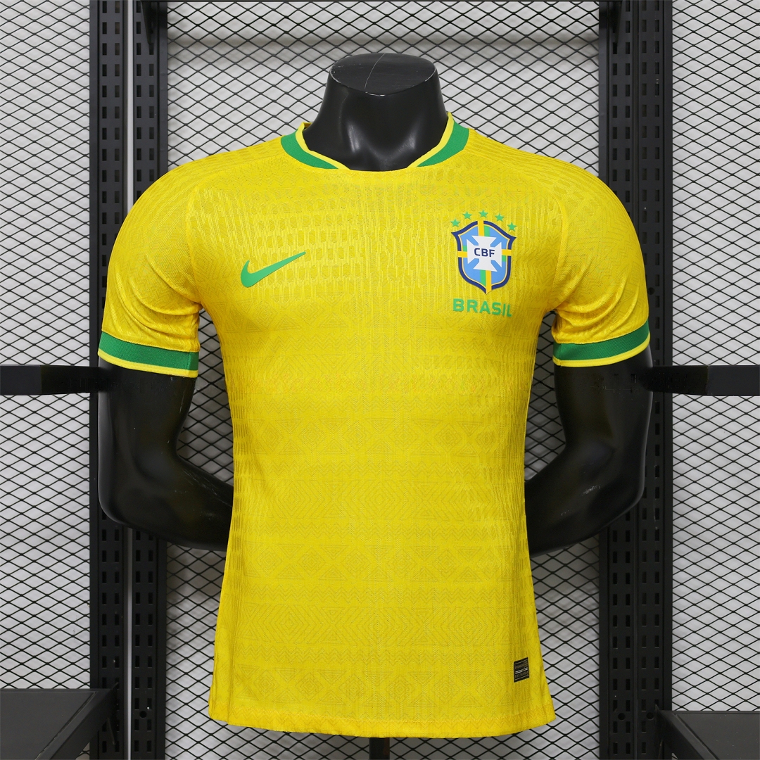 Brazil 2026 Green Edge Yellow Special Jersey - Player Version - UnitedFutballJersey