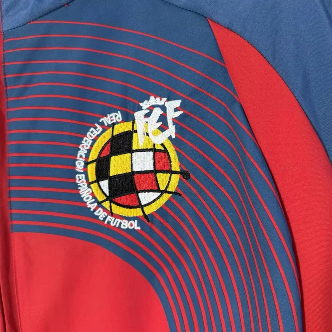 Retro Spain 2007 Red And Blue Windbreaker - UnitedFutballJersey