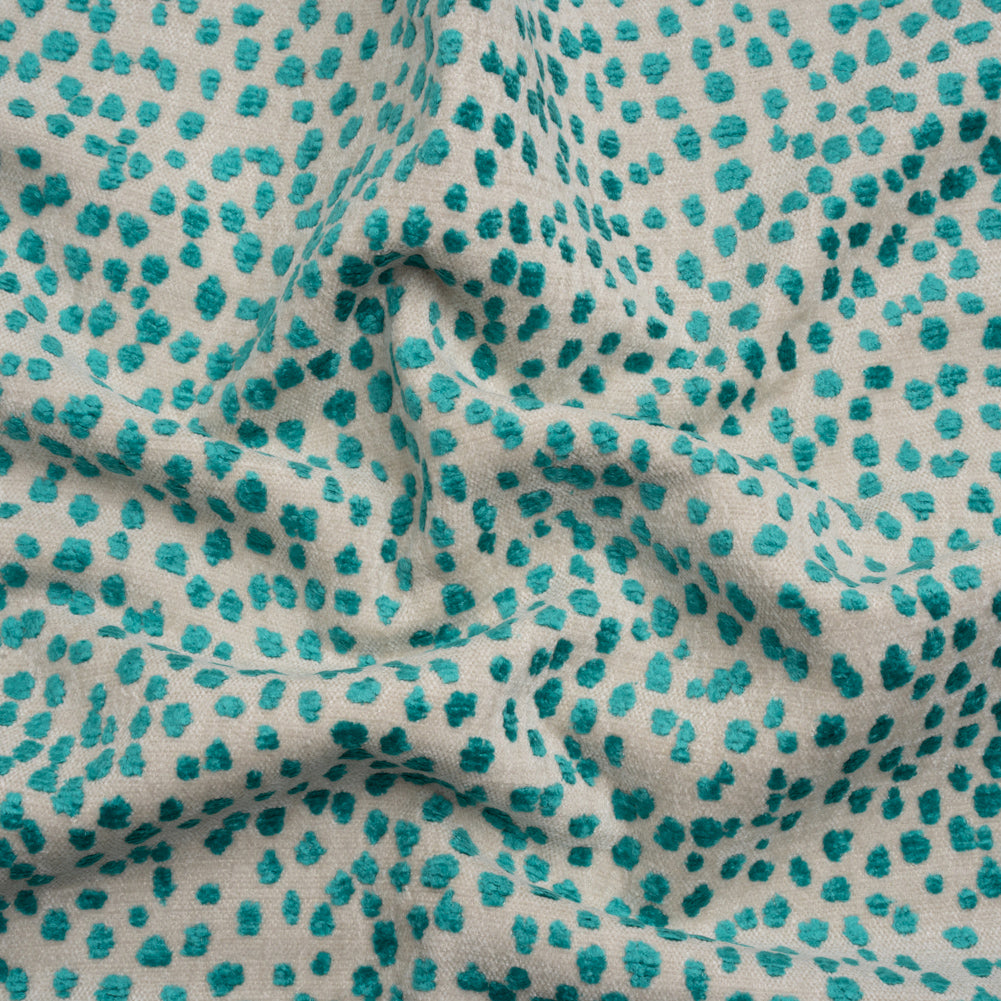 Upholstery Chenille - Aqua Spotted - Piperhill Collection - Joann Fabrics