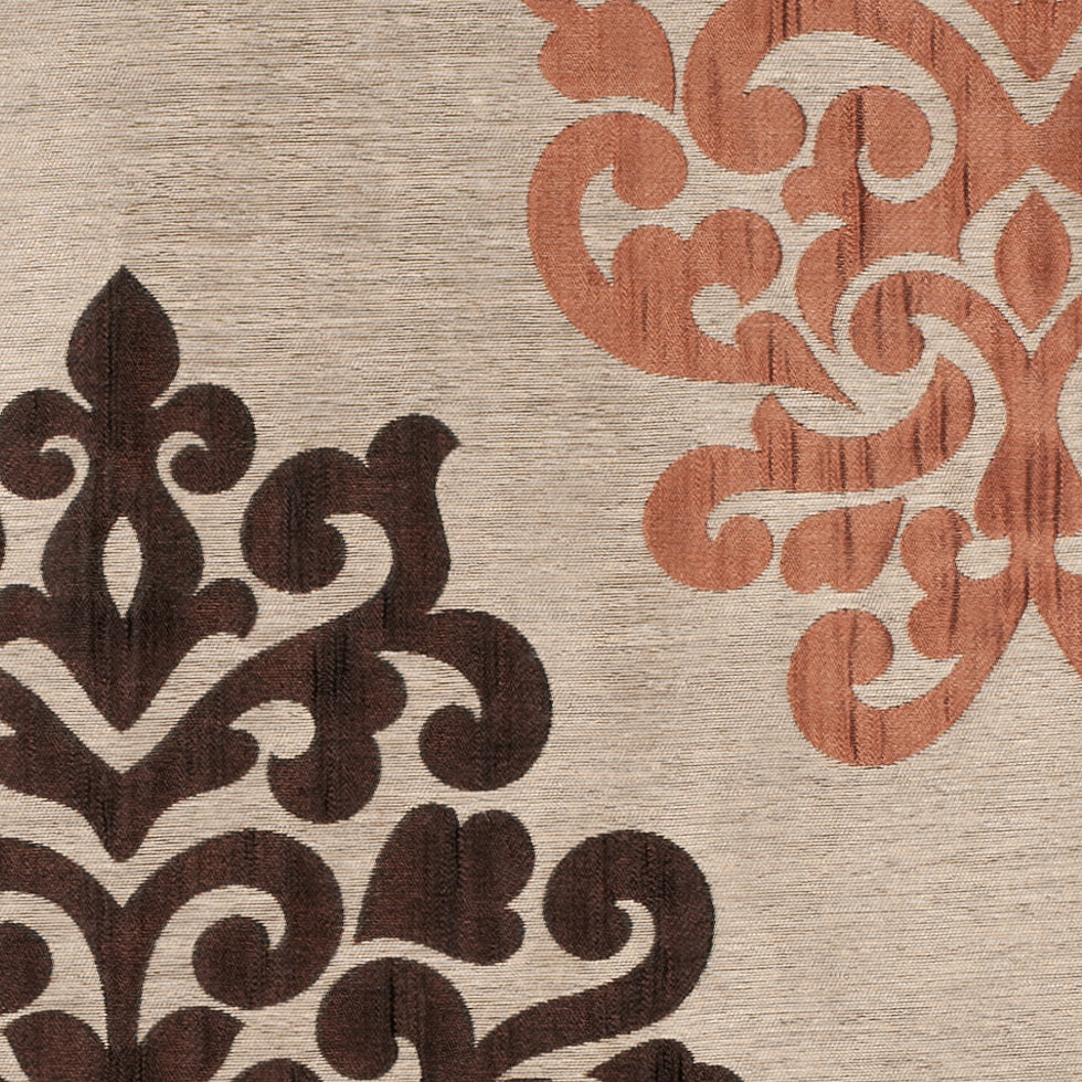 Cappuccino/Terracotta/Chocolate Damask Brocade - Joann Fabrics