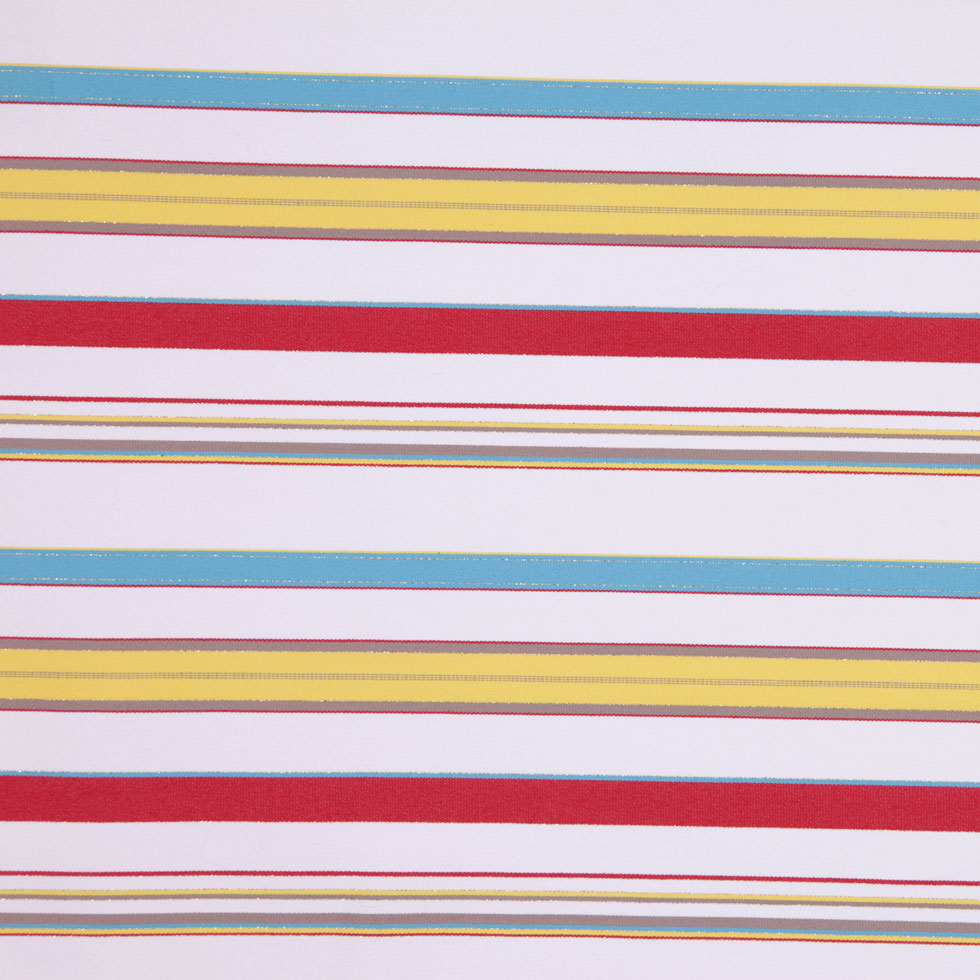 Italian Multicolor Barcode Striped Stretch Twill with Metallic Accents - Joann Fabrics